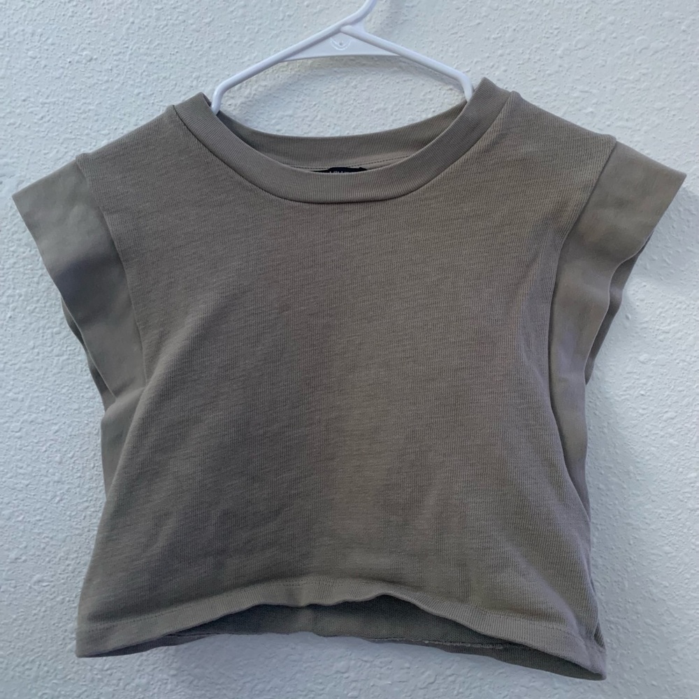 Brown Zara crop top